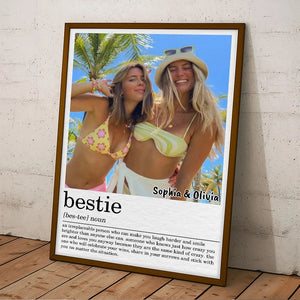 Custom Photo Dad Definition - Father’s Day Gift, Besties, Sister, Family Gift - Personalized Poster