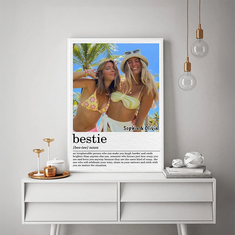 Custom Photo Dad Definition - Father’s Day Gift, Besties, Sister, Family Gift - Personalized Poster