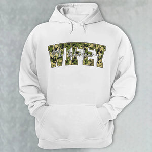 Wifey Pattern Wiffey - Gift For Husband, Wife, Boyfriend, Girlfriend, Couple - Personalized Hoodie