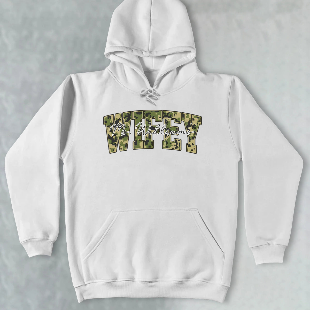 Wifey Pattern Wiffey - Gift For Husband, Wife, Boyfriend, Girlfriend, Couple - Personalized Hoodie