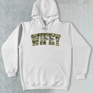 Wifey Pattern Wiffey - Gift For Husband, Wife, Boyfriend, Girlfriend, Couple - Personalized Hoodie