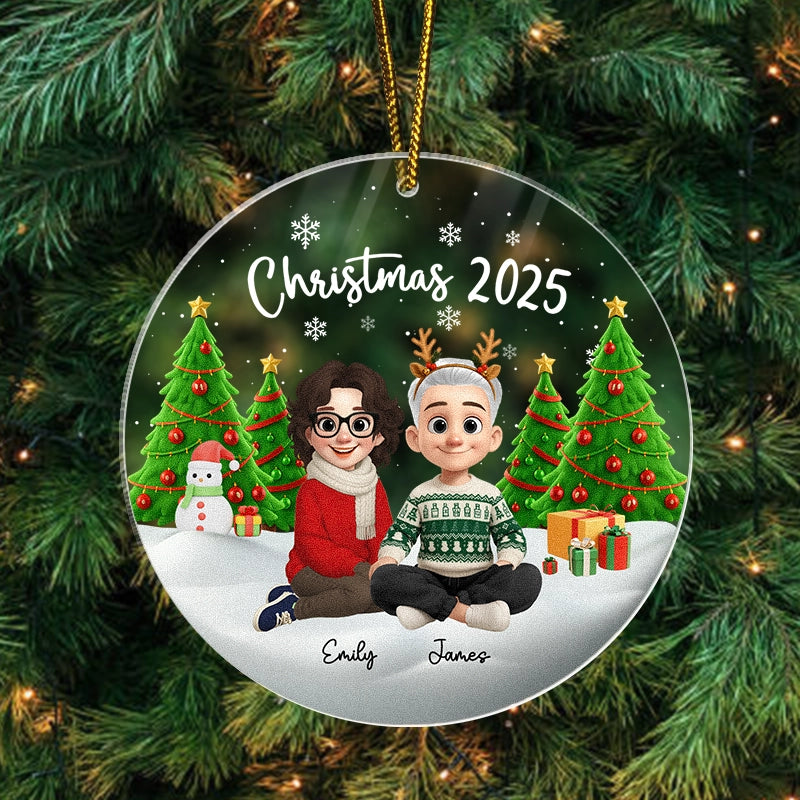 Christmas 2025 - Custom Family And Pet - Personalized Acrylic Ornament