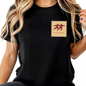 Minimalist Stamp You Are What You Love - Minimal Patch, Gift For Couple - Personalized T-Shirt