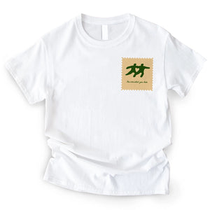 Minimalist Stamp You Are What You Love - Minimal Patch, Gift For Couple - Personalized T-Shirt