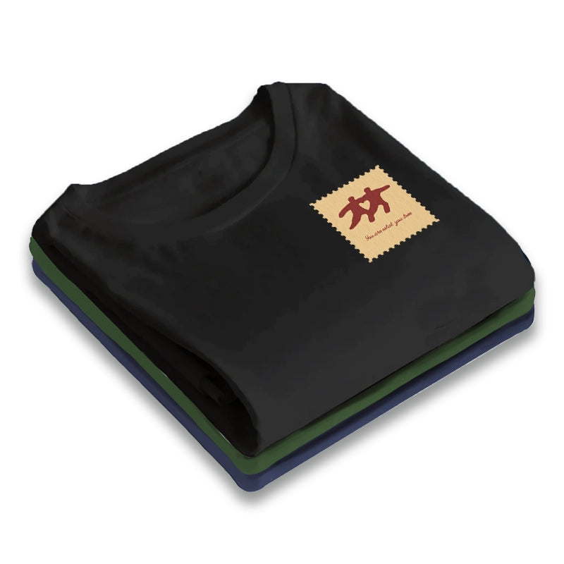 Minimalist Stamp You Are What You Love - Minimal Patch, Gift For Couple - Personalized T-Shirt