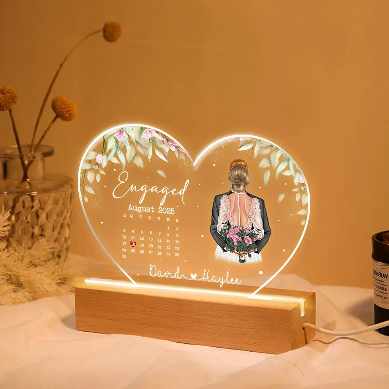 Engaged Calendar - Personalized LED Light