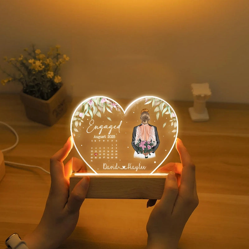 Engaged Calendar - Personalized LED Light