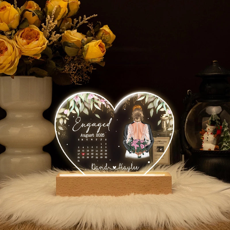 Engaged Calendar - Personalized LED Light