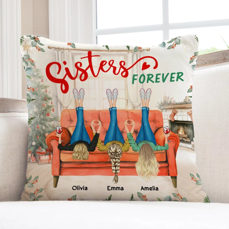Besties Forever - Christmas Gift For Best Friends - Personalized Pillow