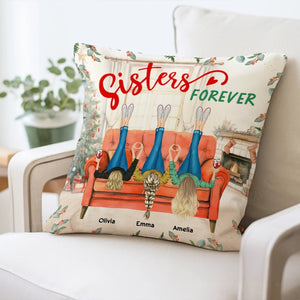 Besties Forever - Christmas Gift For Best Friends - Personalized Pillow