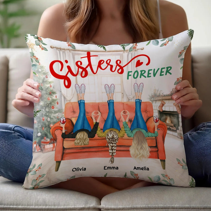 Besties Forever - Christmas Gift For Best Friends - Personalized Pillow