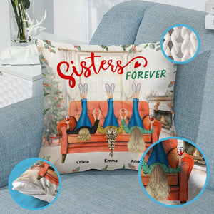 Besties Forever - Christmas Gift For Best Friends - Personalized Pillow