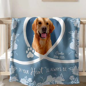 Snuggle This Blanket And Think Of Me  - Pet Memorial Chinoiserie Toile - Personalized Blanket