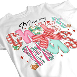 Merry Christmas - Christmas Bow Cute Holiday Gift - Personalized T-Shirt