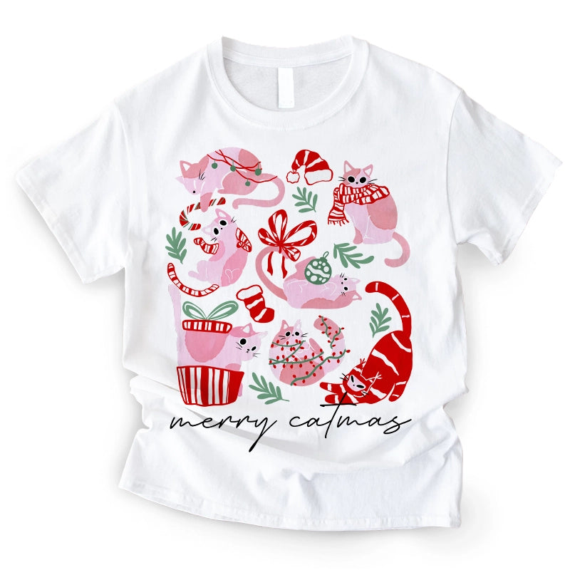 Merry Catmas - Funny Christmas Cat, Gift For Cat Lovers, Pet Lovers - Personalized T-Shirt