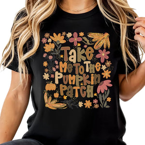 Take Me To The Pumpkin Patch - Halloween Pumpkin Spice - Personalized T-Shirt