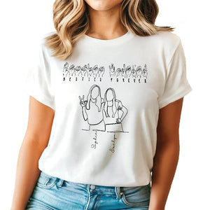 Besties American Sign Language - Gift For Best Friends - Personalized T-Shirt