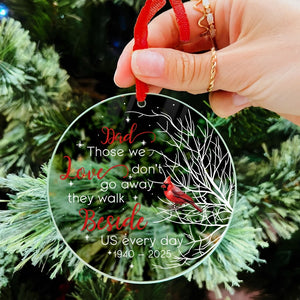 Memorial Cardinal Those We Love Don’t Go Away - Personalized Acrylic Ornament