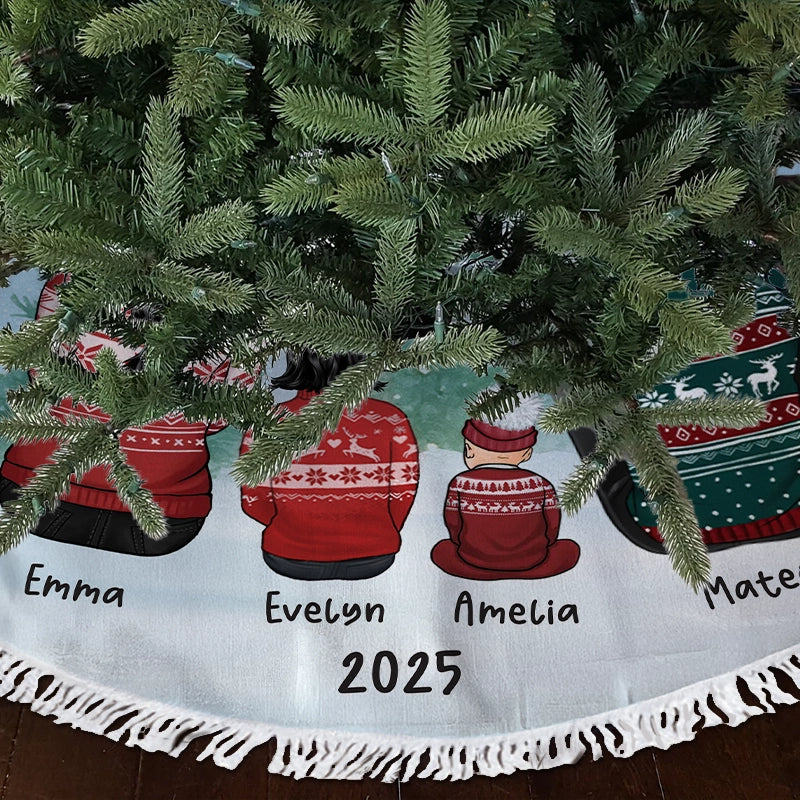 Merry Christmas - Family Custom Gift - Personalized Christmas Tree Skirt