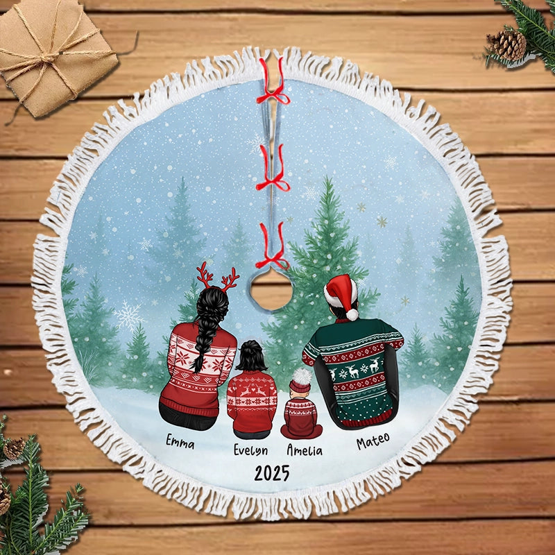 Merry Christmas - Family Custom Gift - Personalized Christmas Tree Skirt