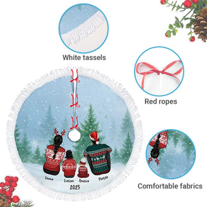 Merry Christmas - Family Custom Gift - Personalized Christmas Tree Skirt