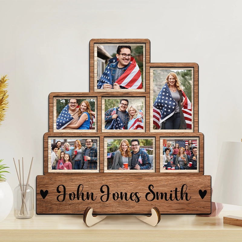 Our Family - Custom Photo Family Gift - Personalized Wooden Plaque