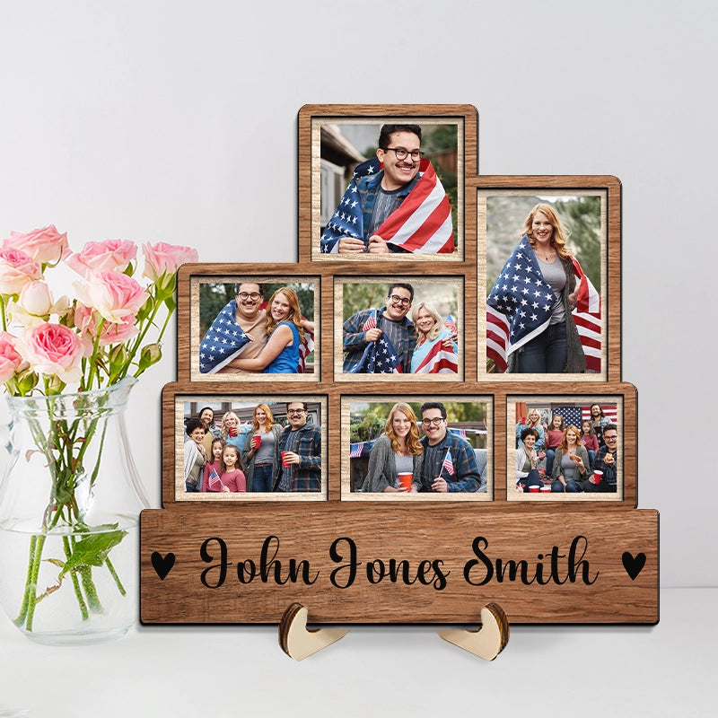 Our Family - Custom Photo Family Gift - Personalized Wooden Plaque