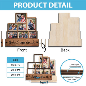 Our Family - Custom Photo Family Gift - Personalized Wooden Plaque