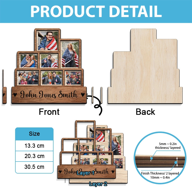 Our Family - Custom Photo Family Gift - Personalized Wooden Plaque