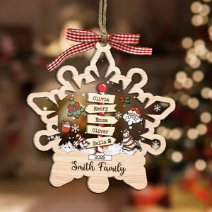 Family Christmas - Custom Xmas Christmas Gift For Family Members - Personalized 3-Layered Shaker Ornament