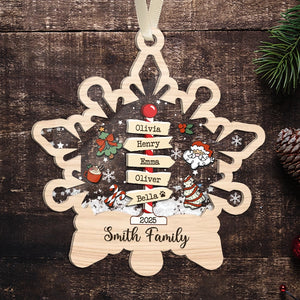 Family Christmas - Custom Xmas Christmas Gift For Family Members - Personalized 3-Layered Shaker Ornament
