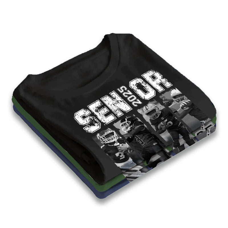 Senior Football Mom - Football Mom, Grandma Gift - Personalized T-Shirt