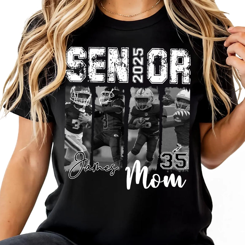 Senior Football Mom - Football Mom, Grandma Gift - Personalized T-Shirt