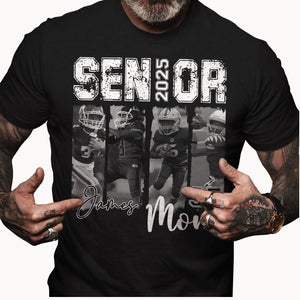 Senior Football Mom - Football Mom, Grandma Gift - Personalized T-Shirt