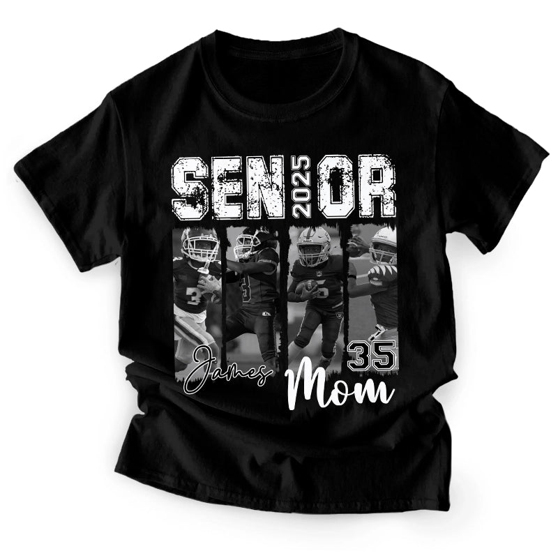 Senior Football Mom - Football Mom, Grandma Gift - Personalized T-Shirt