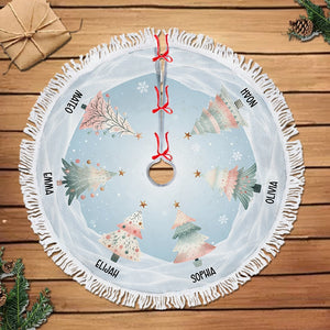 Christmas Tree Family - Custom Christmas Decor - Personalized Christmas Tree Skirt
