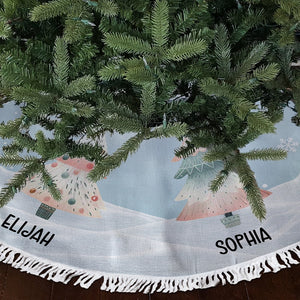 Christmas Tree Family - Custom Christmas Decor - Personalized Christmas Tree Skirt