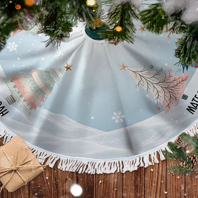 Christmas Tree Family - Custom Christmas Decor - Personalized Christmas Tree Skirt