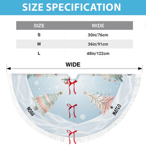 Christmas Tree Family - Custom Christmas Decor - Personalized Christmas Tree Skirt