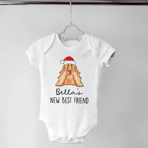 New Best Friend - Protected By Pets - Personalized Baby Onesie