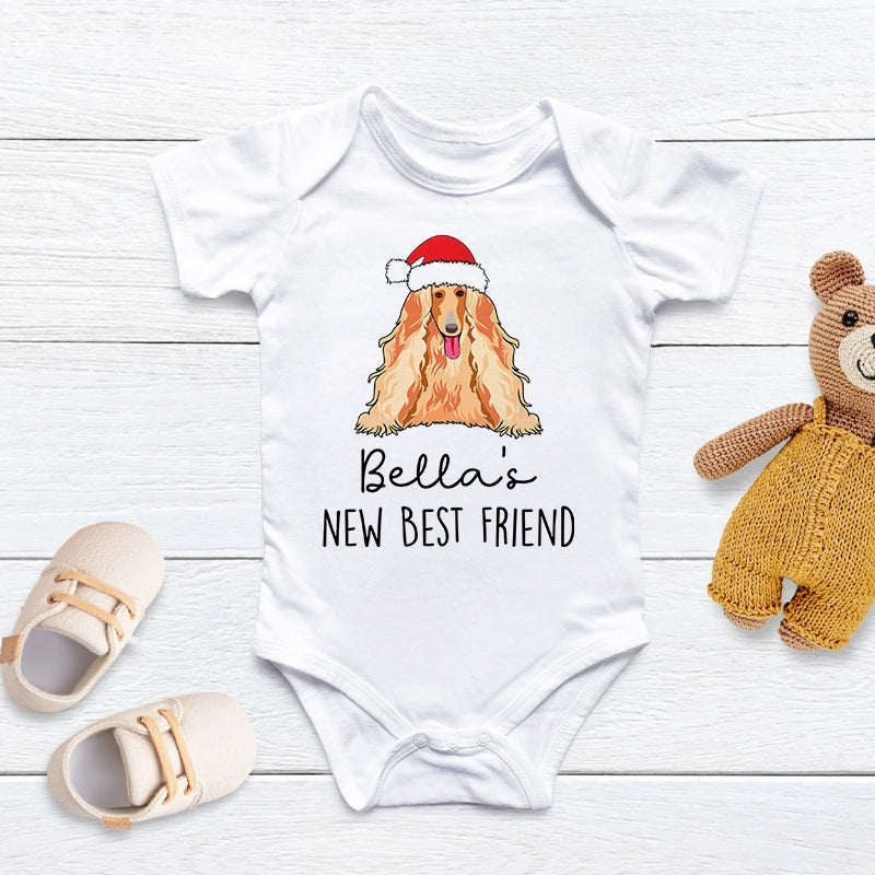 New Best Friend - Protected By Pets - Personalized Baby Onesie