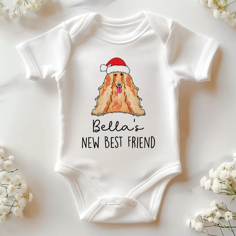 New Best Friend - Protected By Pets - Personalized Baby Onesie