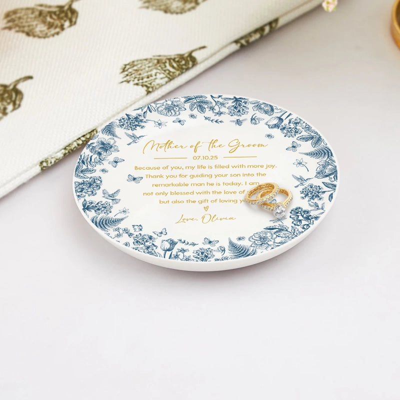 Mother Of The Groom - Personalized Jewelry Dish