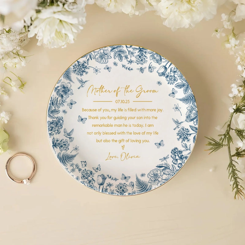 Mother Of The Groom - Personalized Jewelry Dish