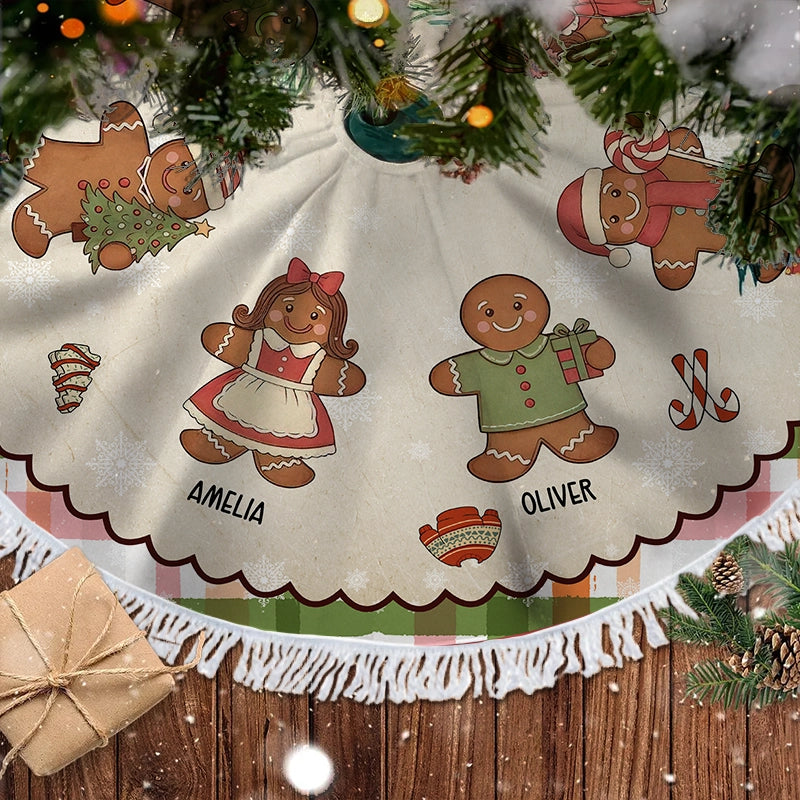 Grandma's Favorite Cookies - Christmas Gift For Grandma - Personalized Christmas Tree Skirt
