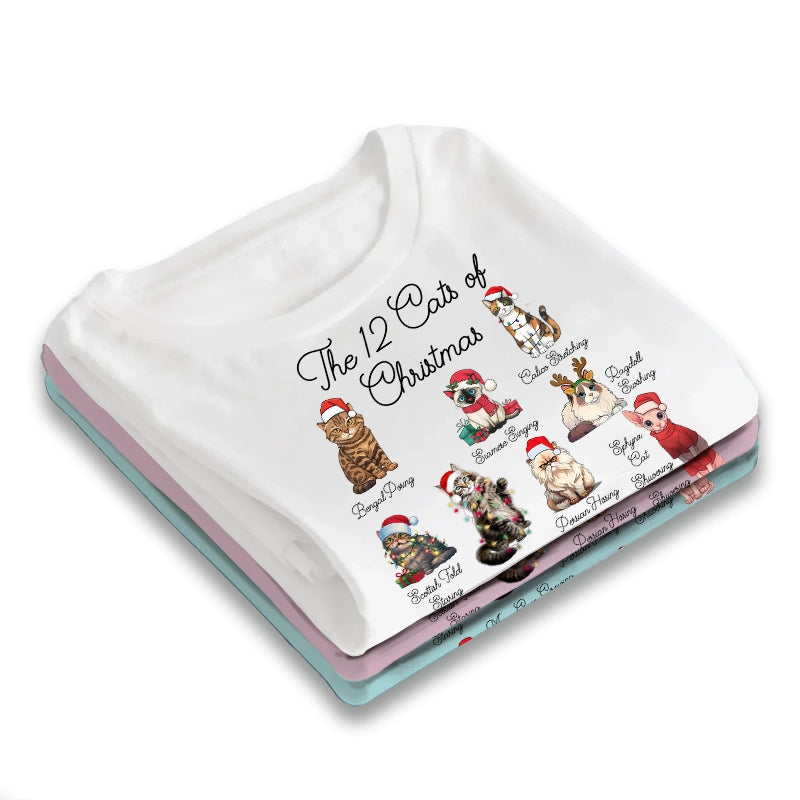 The 12 Cats Of Christmas - Gift For Cat Lovers, Pet Lovers - Personalized Sweatshirt