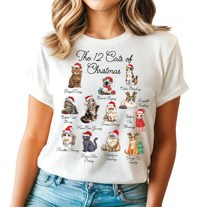 The 12 Cats Of Christmas - Gift For Cat Lovers, Pet Lovers - Personalized Sweatshirt