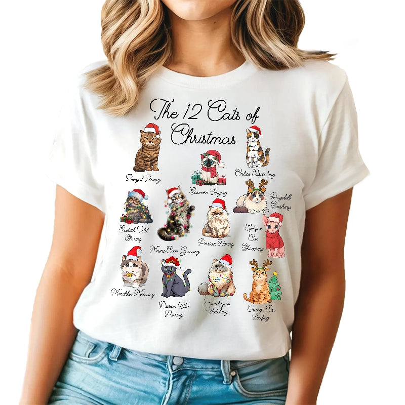 The 12 Cats Of Christmas - Gift For Cat Lovers, Pet Lovers - Personalized Sweatshirt