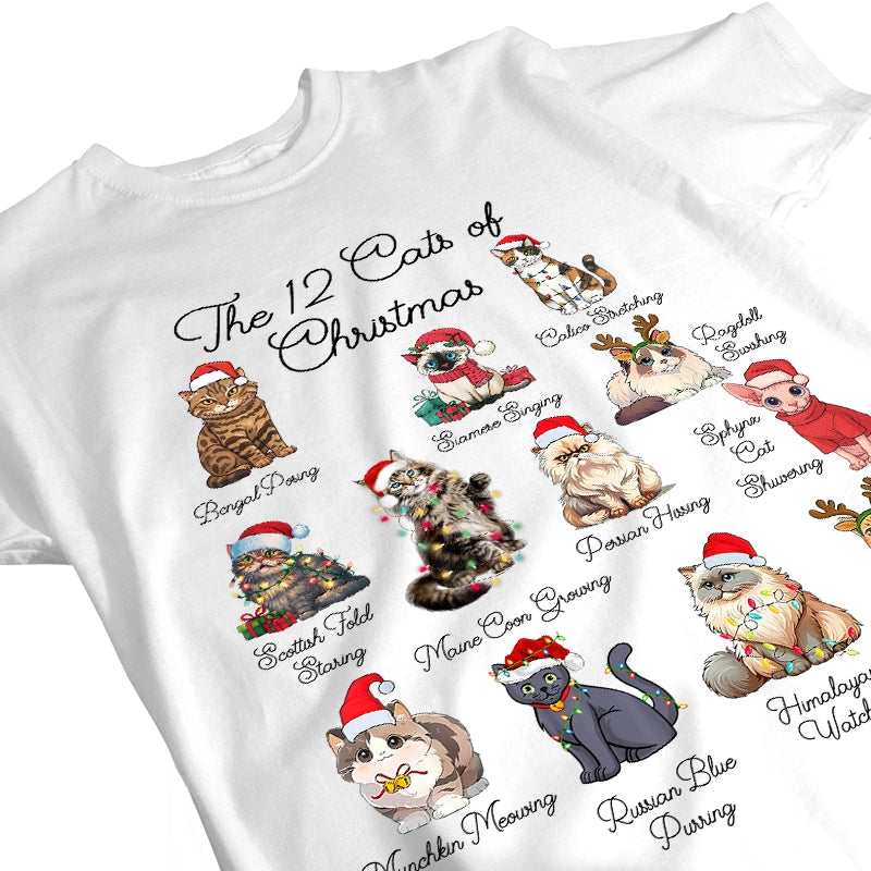 The 12 Cats Of Christmas - Gift For Cat Lovers, Pet Lovers - Personalized Sweatshirt