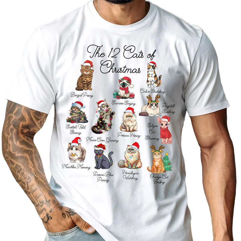 The 12 Cats Of Christmas - Gift For Cat Lovers, Pet Lovers - Personalized Sweatshirt